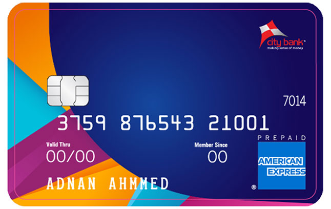 The City Bank American Express Pre-paid Card
